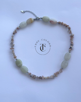 Peach Sorbet - Moonstone & Agate Choker Necklace