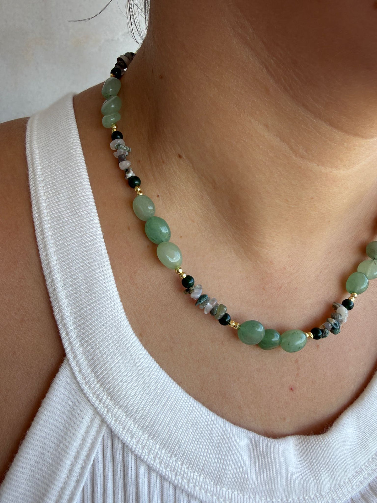 Jasmin - Jade & Jasper Necklace