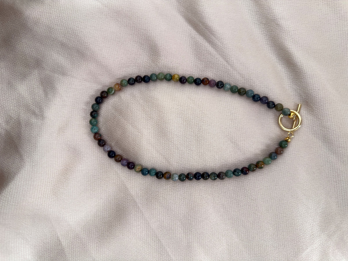 Indian Agate Spectrum Necklace: