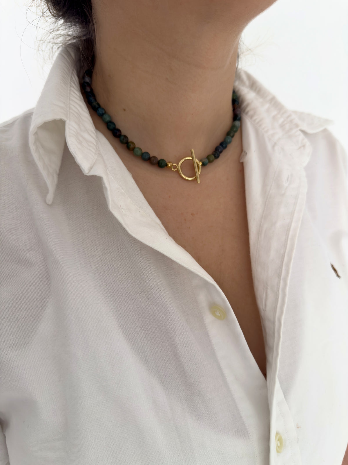 Indian Agate Spectrum Necklace: