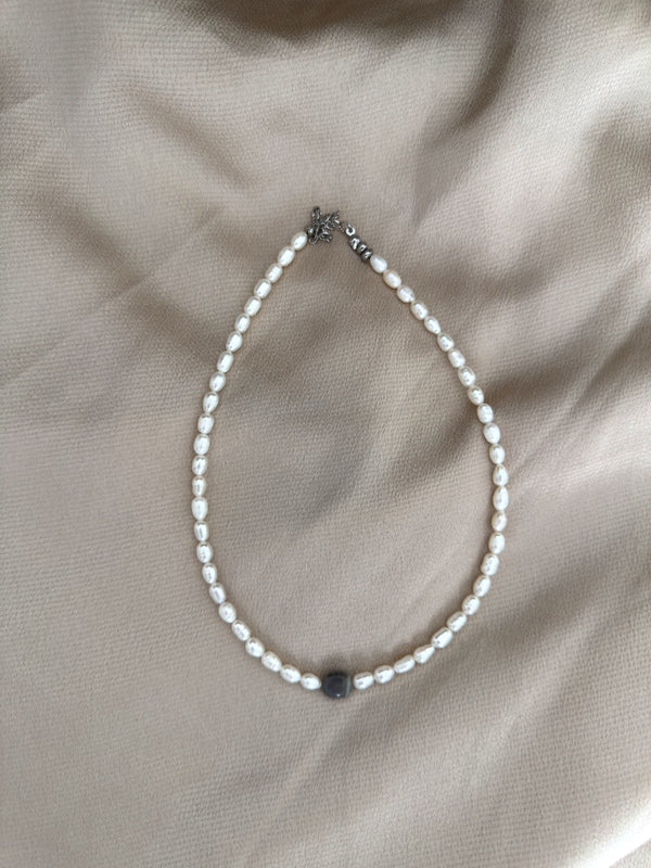 Pearl & Labradorite Necklace