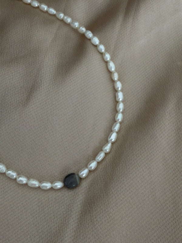 Pearl & Labradorite Necklace