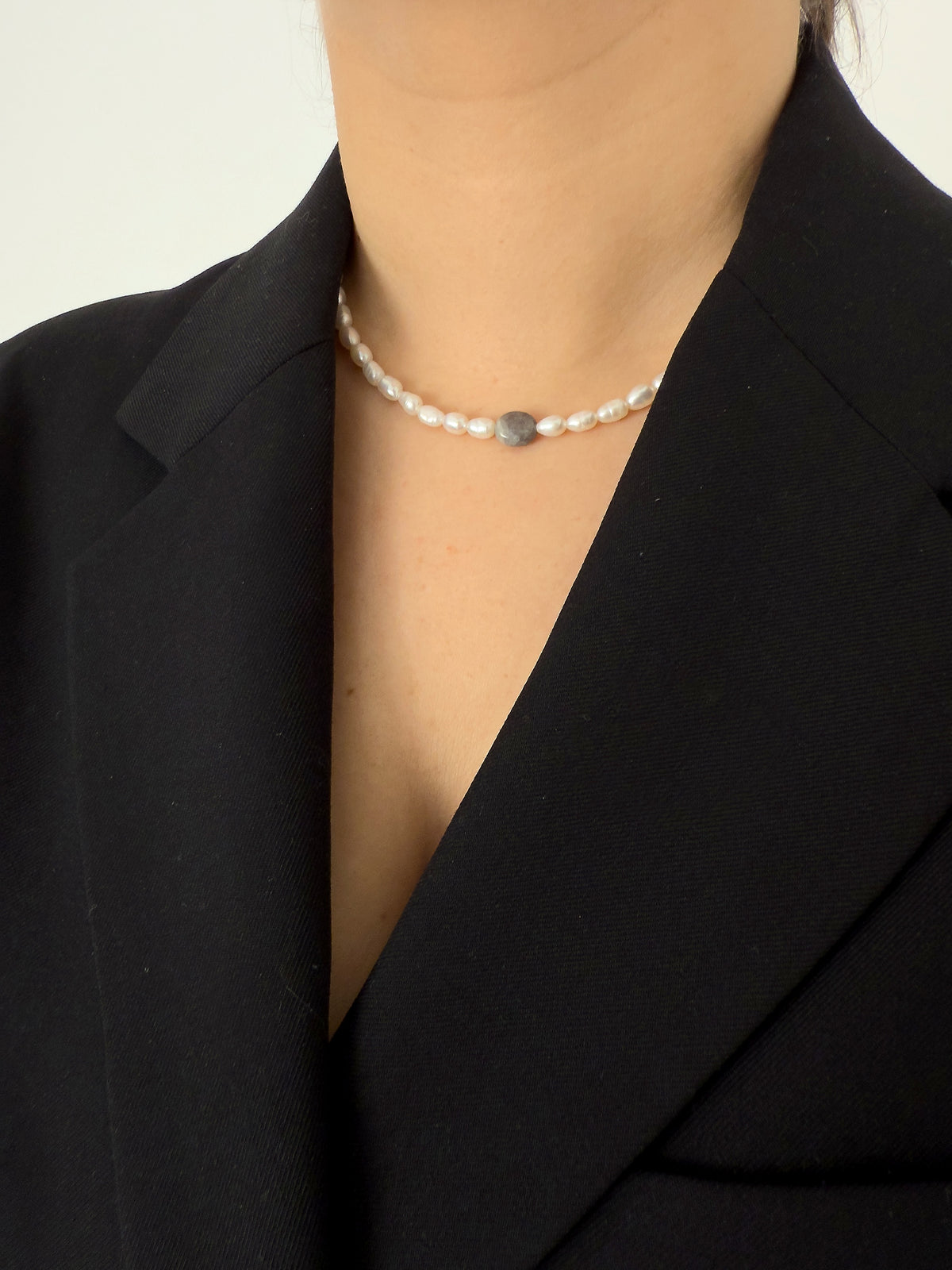 Pearl & Labradorite Necklace