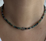 Athens - Jasper & Amethyst Necklace