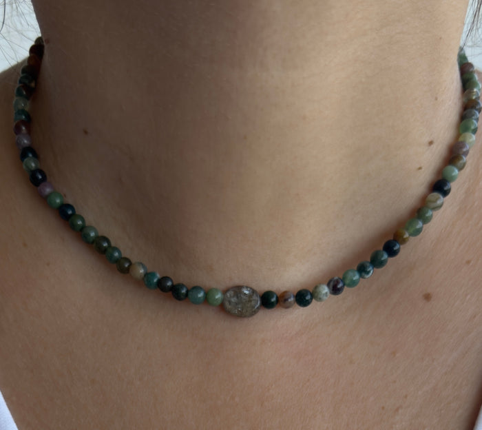 Athens - Jasper & Amethyst Necklace