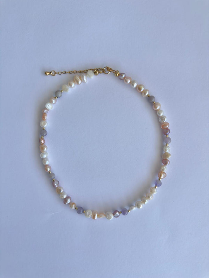 Perla - Pearl & Amethyst Necklace