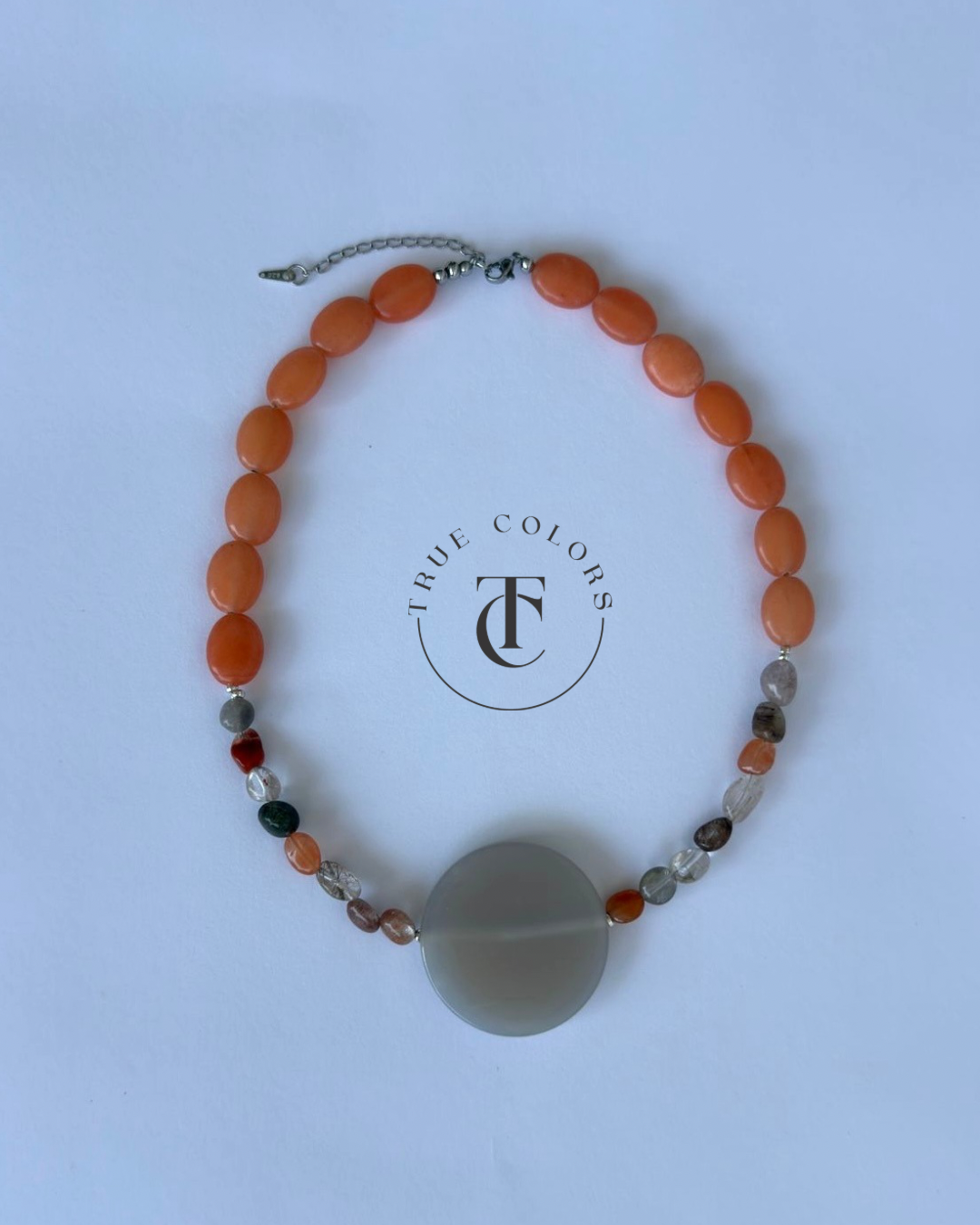 Full Moon Necklace - Jade, Amethyst & Jasper