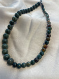 Serpentine & Indian Agate Graduated Necklace