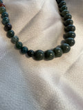 Serpentine & Indian Agate Graduated Necklace